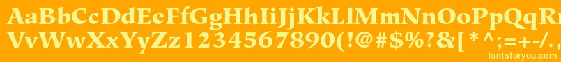 フォントGlossaryBlackSsiBlack – オレンジの背景に黄色の文字