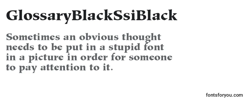 GlossaryBlackSsiBlack Font