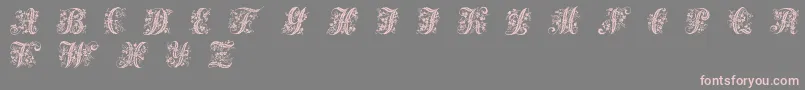 fuente Victorianinitials1 – Fuentes Rosadas Sobre Fondo Gris