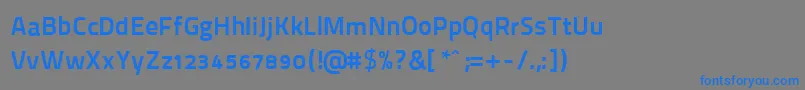 Шрифт ThaitilliumImproved8002 – синие шрифты на сером фоне