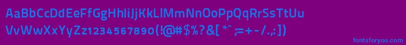 ThaitilliumImproved8002 Font – Blue Fonts on Purple Background