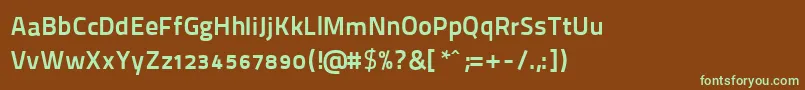 Шрифт ThaitilliumImproved8002 – зелёные шрифты на коричневом фоне