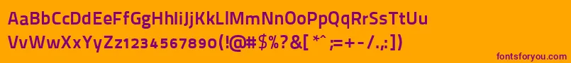 ThaitilliumImproved8002 Font – Purple Fonts on Orange Background