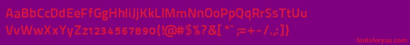 ThaitilliumImproved8002 Font – Red Fonts on Purple Background