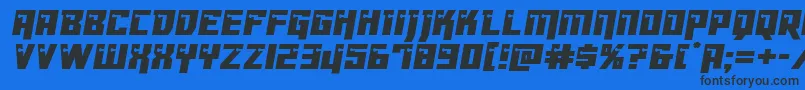 Dangerbot Font – Black Fonts on Blue Background