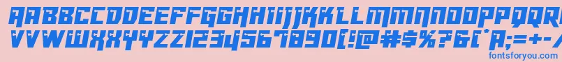 Dangerbot Font – Blue Fonts on Pink Background