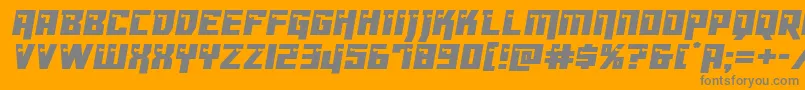 Dangerbot Font – Gray Fonts on Orange Background