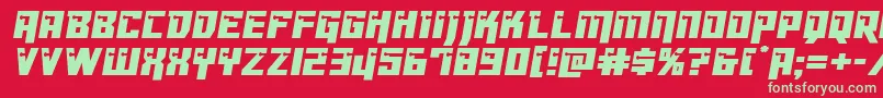 Dangerbot Font – Green Fonts on Red Background