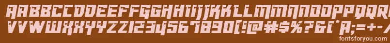 Dangerbot Font – Pink Fonts on Brown Background