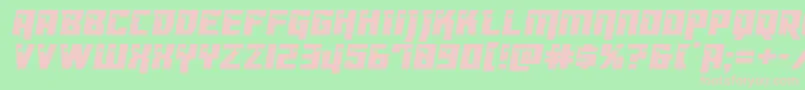 Dangerbot Font – Pink Fonts on Green Background