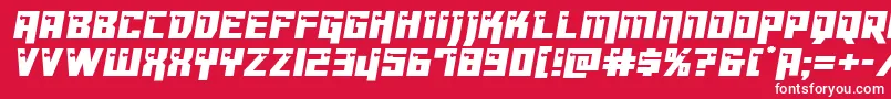 Dangerbot Font – White Fonts on Red Background