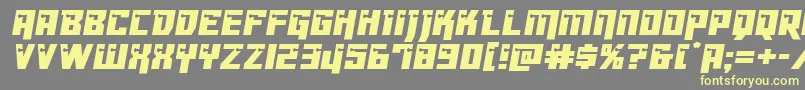 Dangerbot Font – Yellow Fonts on Gray Background