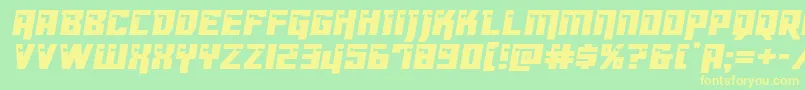 Dangerbot Font – Yellow Fonts on Green Background