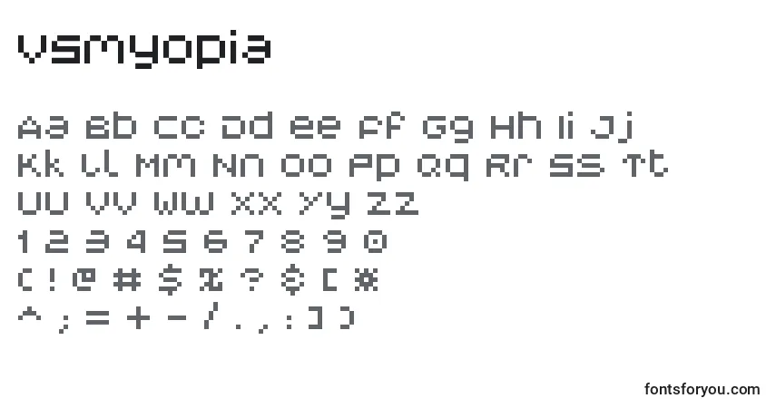 V5myopia Font – alphabet, numbers, special characters