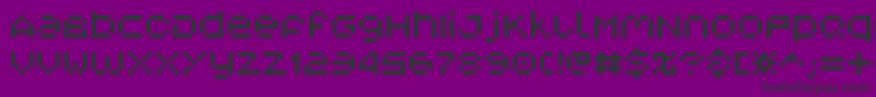 V5myopia-Schriftart – Schwarze Schriften auf violettem Hintergrund