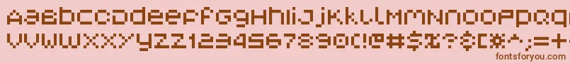 Police V5myopia – polices brunes sur fond rose