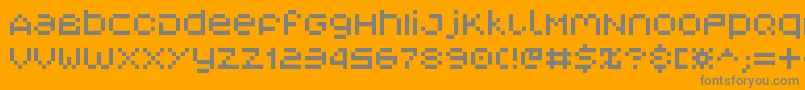 V5myopia Font – Gray Fonts on Orange Background