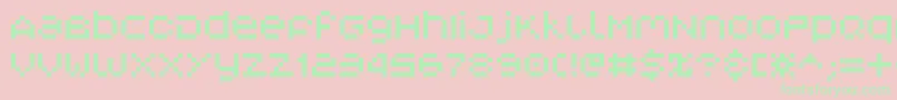 フォントV5myopia – ピンクの背景に緑の文字