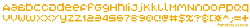 フォントV5myopia – 白い背景にオレンジのフォント