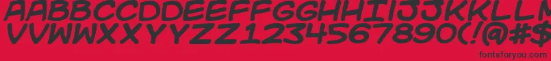 Kidkosmicb Font – Black Fonts on Red Background