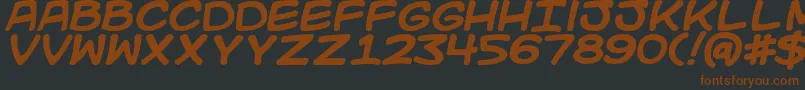 Weitere Informationen zur Kidkosmicb-Schriftart Kidkosmicb-Schriftart – Braune Schriften auf schwarzem Hintergrund