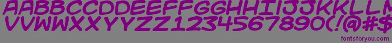Kidkosmicb Font – Purple Fonts on Gray Background