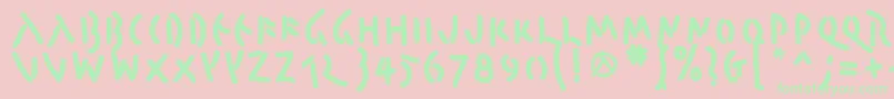 PompejiBlack Font – Green Fonts on Pink Background