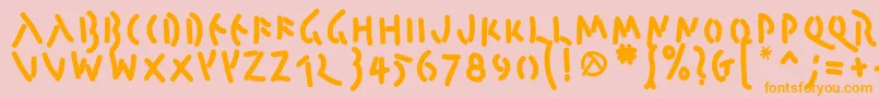 PompejiBlack Font – Orange Fonts on Pink Background