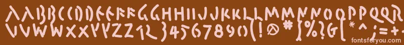PompejiBlack Font – Pink Fonts on Brown Background