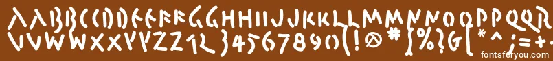 PompejiBlack Font – White Fonts on Brown Background