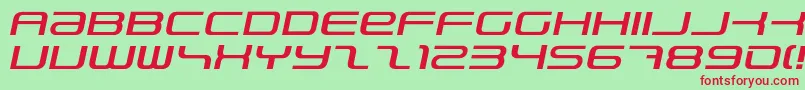 PhatboySlimItalic Font – Red Fonts on Green Background