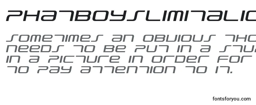 PhatboySlimItalic Font