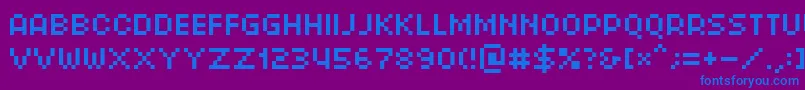 RotorcapneueRegular Font – Blue Fonts on Purple Background