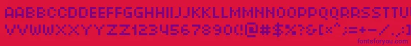 RotorcapneueRegular Font – Purple Fonts on Red Background