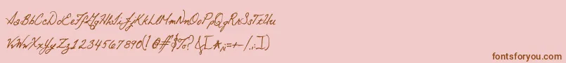 Otto Font – Brown Fonts on Pink Background