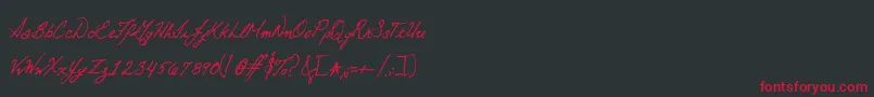 Otto Font – Red Fonts on Black Background