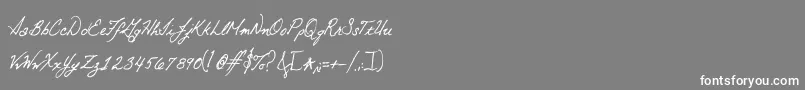 フォントOtto – 灰色の背景に白い文字