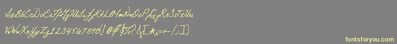 Otto Font – Yellow Fonts on Gray Background