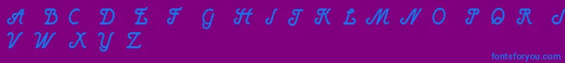 HenryBoldItalic Font – Blue Fonts on Purple Background