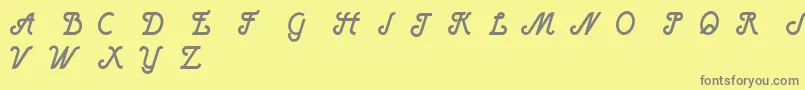 HenryBoldItalic Font – Gray Fonts on Yellow Background