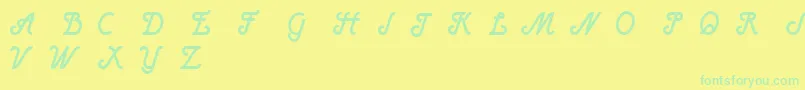 HenryBoldItalic Font – Green Fonts on Yellow Background