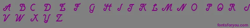 HenryBoldItalic Font – Purple Fonts on Gray Background