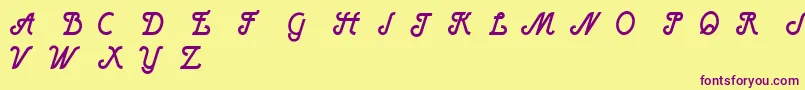 HenryBoldItalic Font – Purple Fonts on Yellow Background