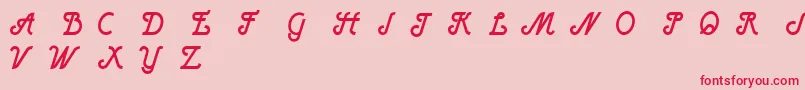 Police HenryBoldItalic – polices rouges sur fond rose