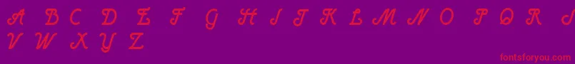 HenryBoldItalic Font – Red Fonts on Purple Background