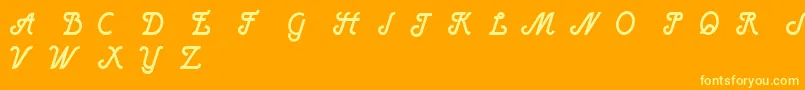 HenryBoldItalic Font – Yellow Fonts on Orange Background