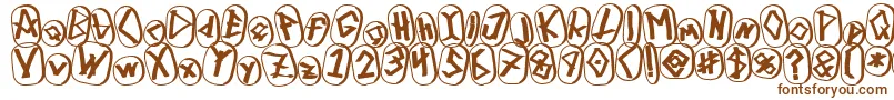 RunezOfOmegaThree-Schriftart – Braune Schriften