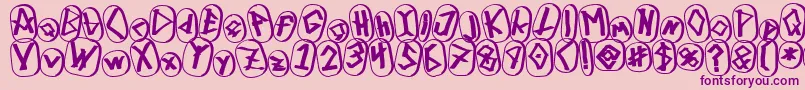 RunezOfOmegaThree Font – Purple Fonts on Pink Background