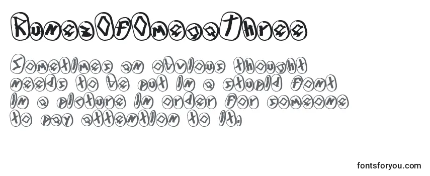 Überblick über die Schriftart RunezOfOmegaThree