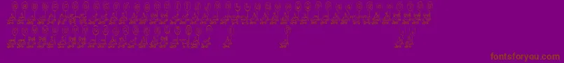 HoppyRibbitday Font – Brown Fonts on Purple Background